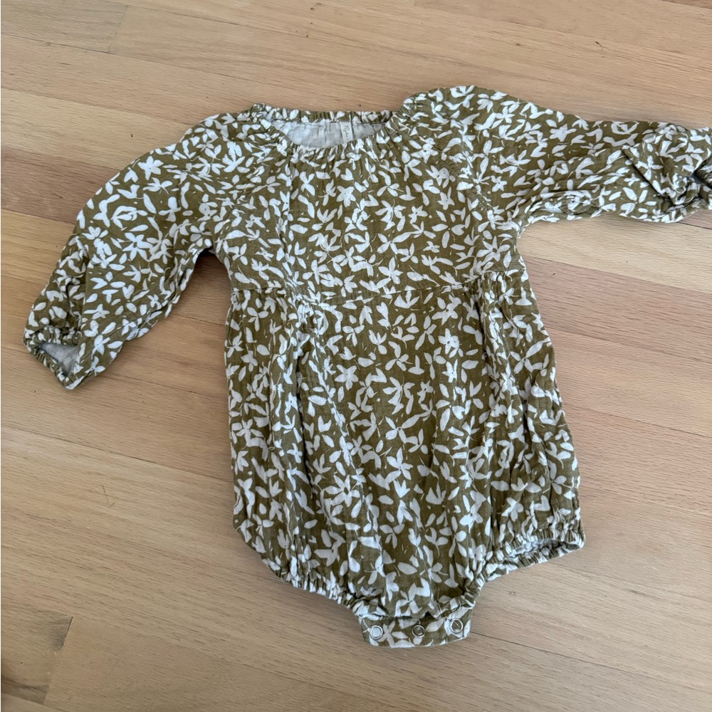 Rylee + Cru Olive and Cream Baby Romper